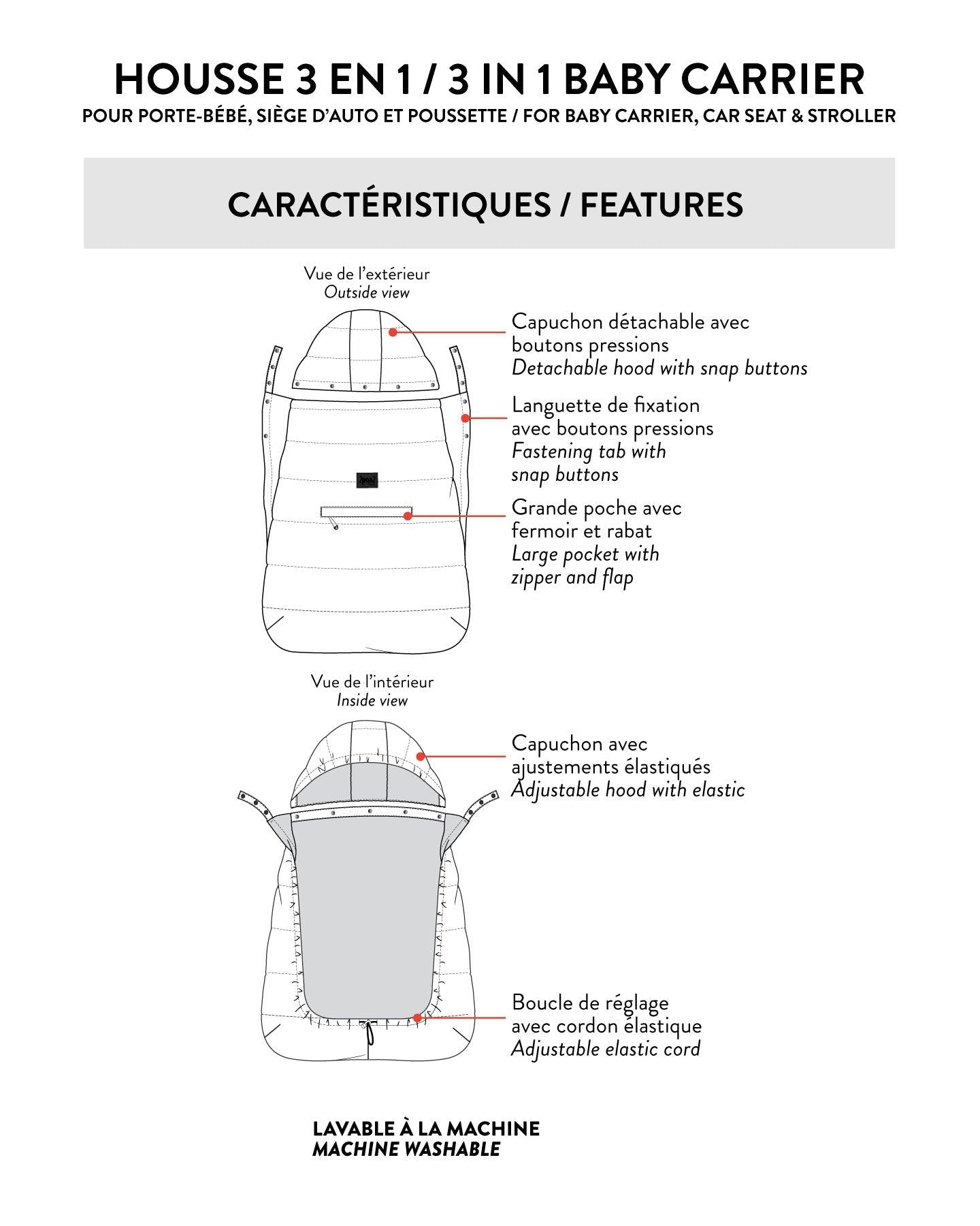 Multi-Function Baby Carrier For Car Seats and Strollers Taupe