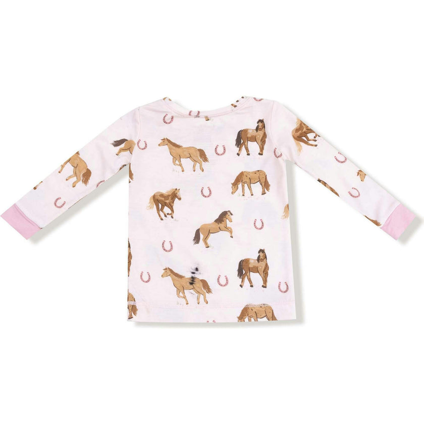 Horses - Pink - Long Sleeve Loungewear Set