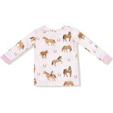 Horses - Pink - Long Sleeve Loungewear Set