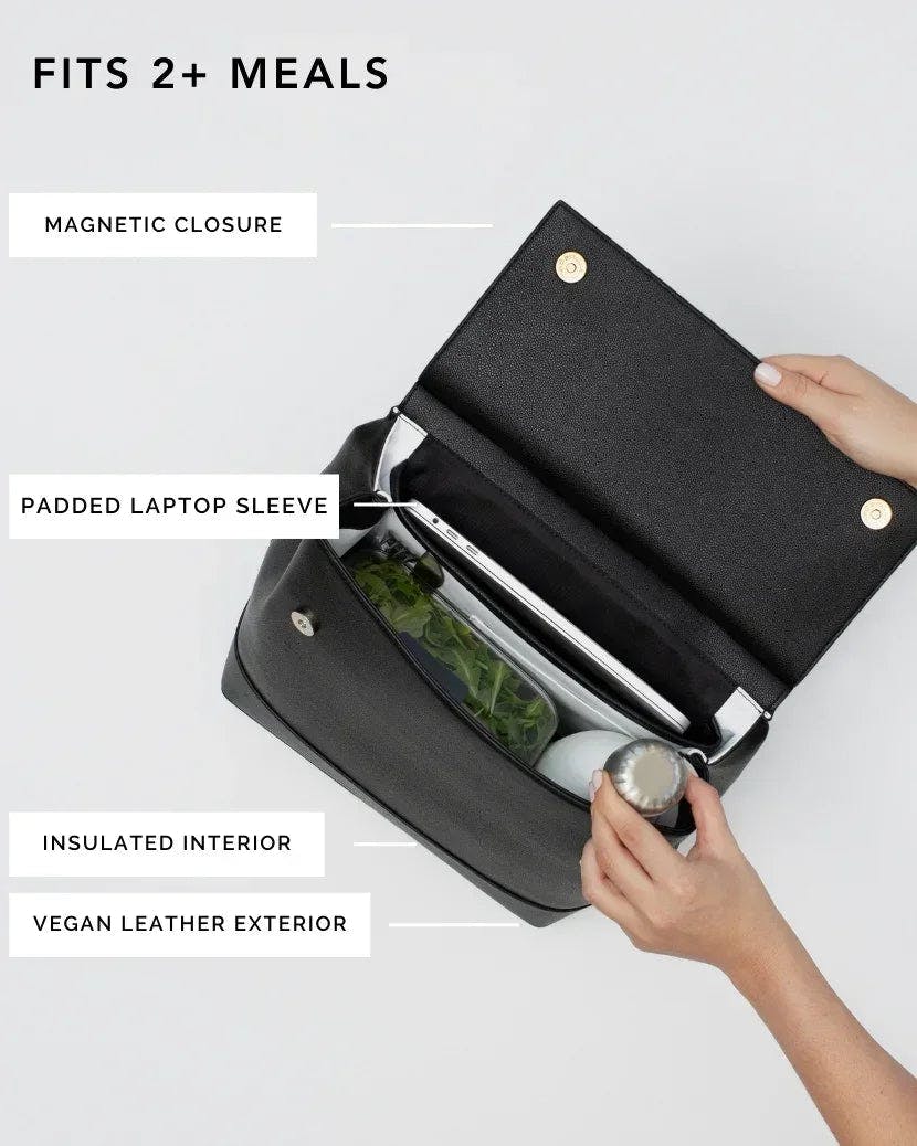 Chic, Stylish Padded Laptop Sleeve Backpack, Black