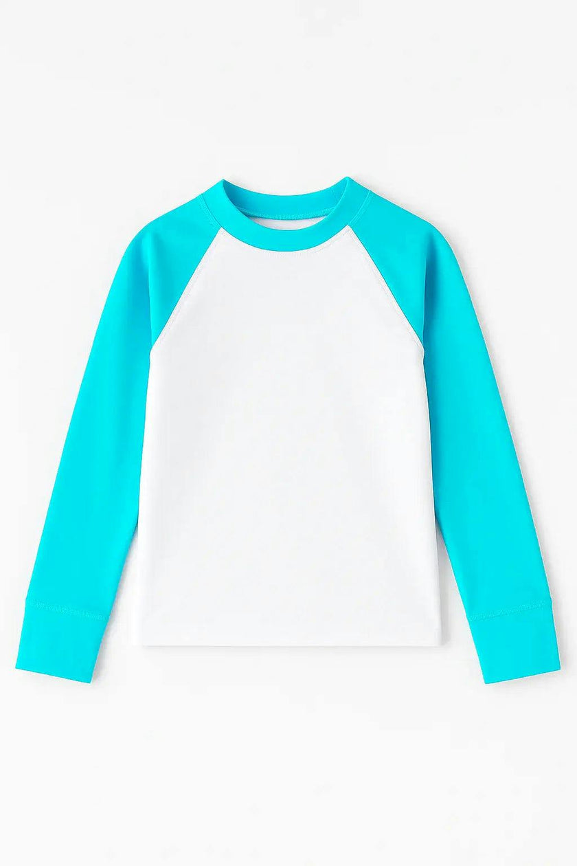 Hudson Boys Turquoise and White Rashguard