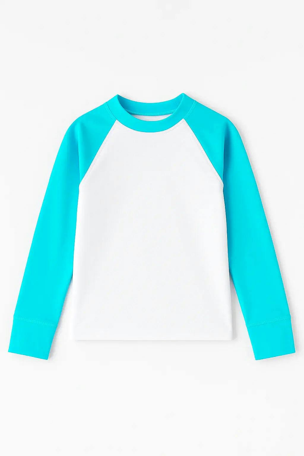 Hudson Boys Turquoise and White Rashguard