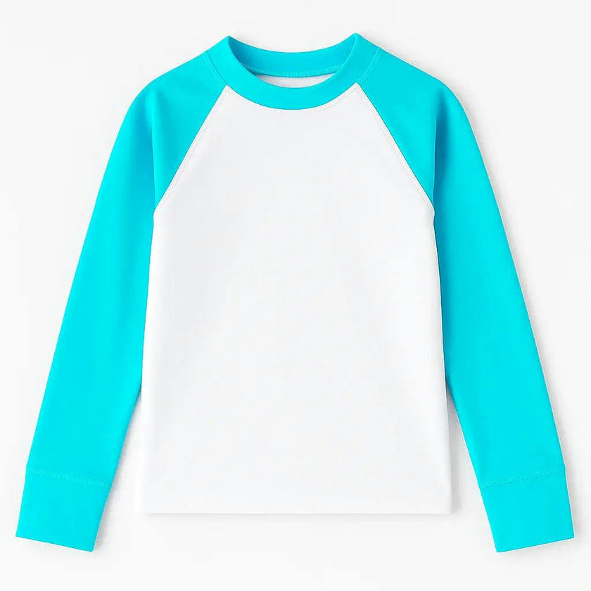Hudson Boys Turquoise and White Rashguard