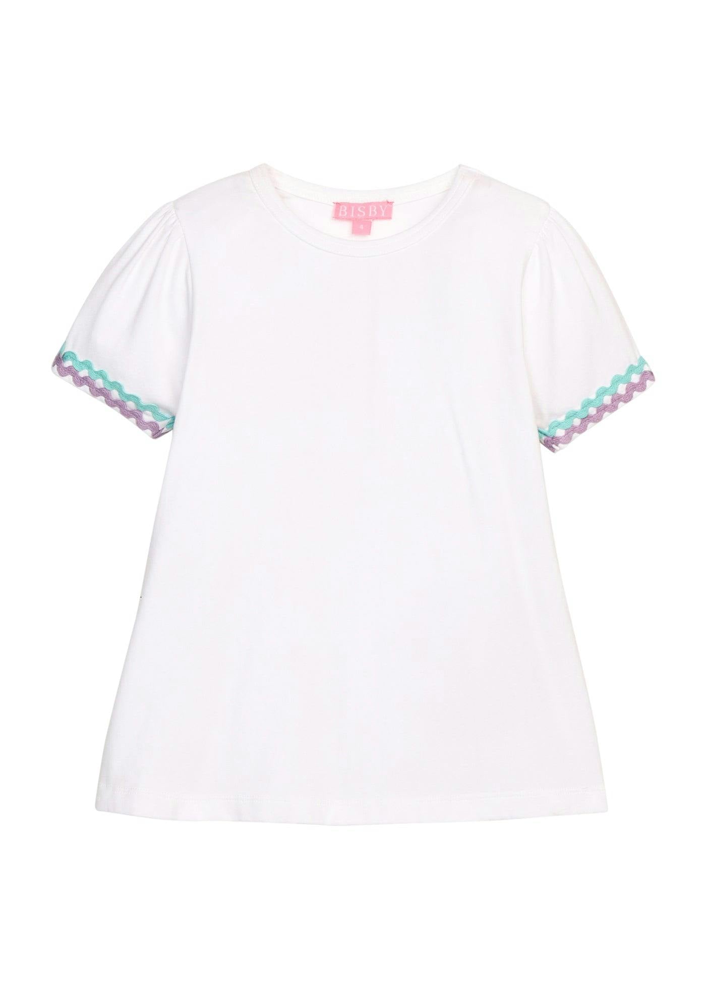 Ric Rac Essential Tee - Aqua & Lavender