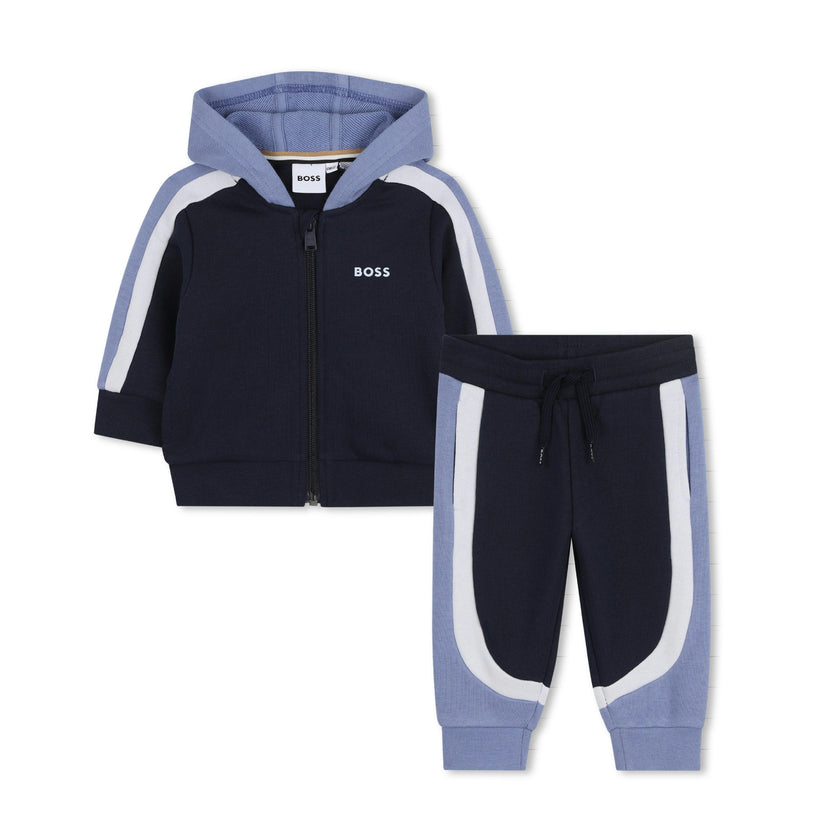 Dark Navy & Light Blue Panel Tracksuit