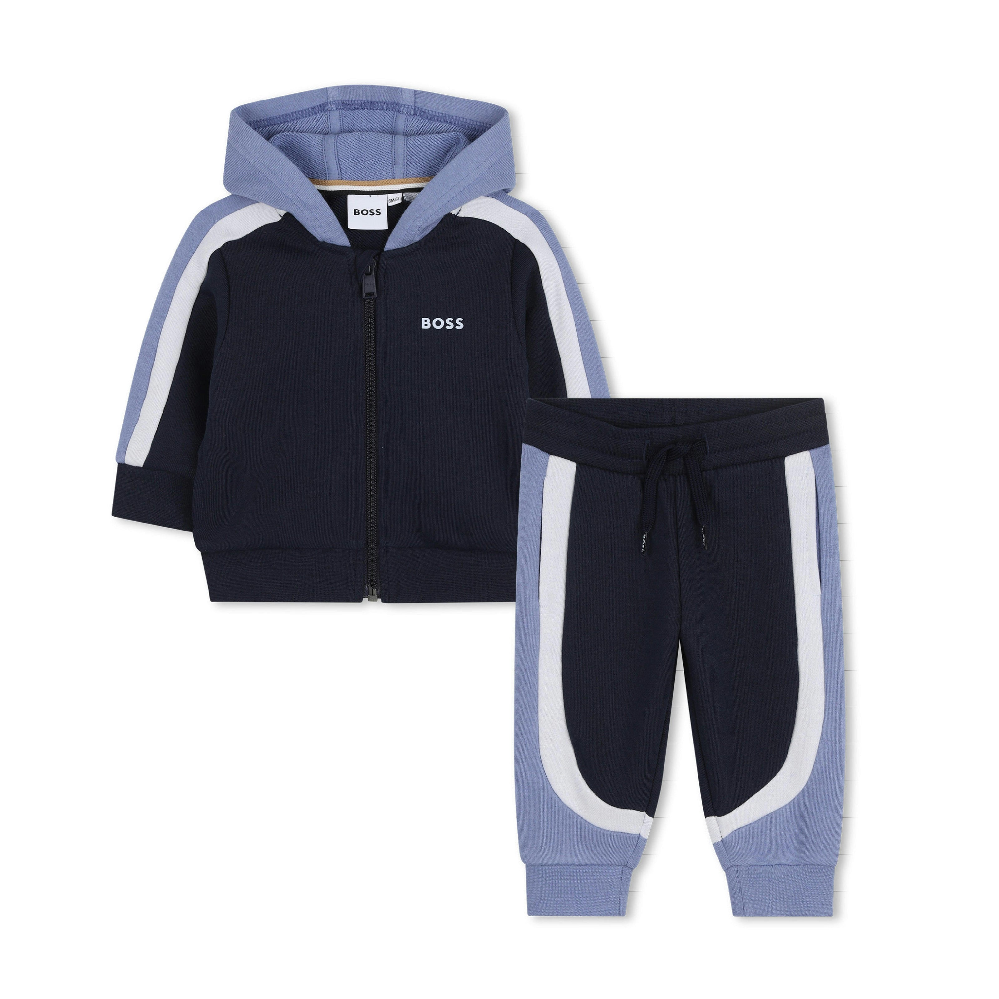 Dark Navy & Light Blue Panel Tracksuit