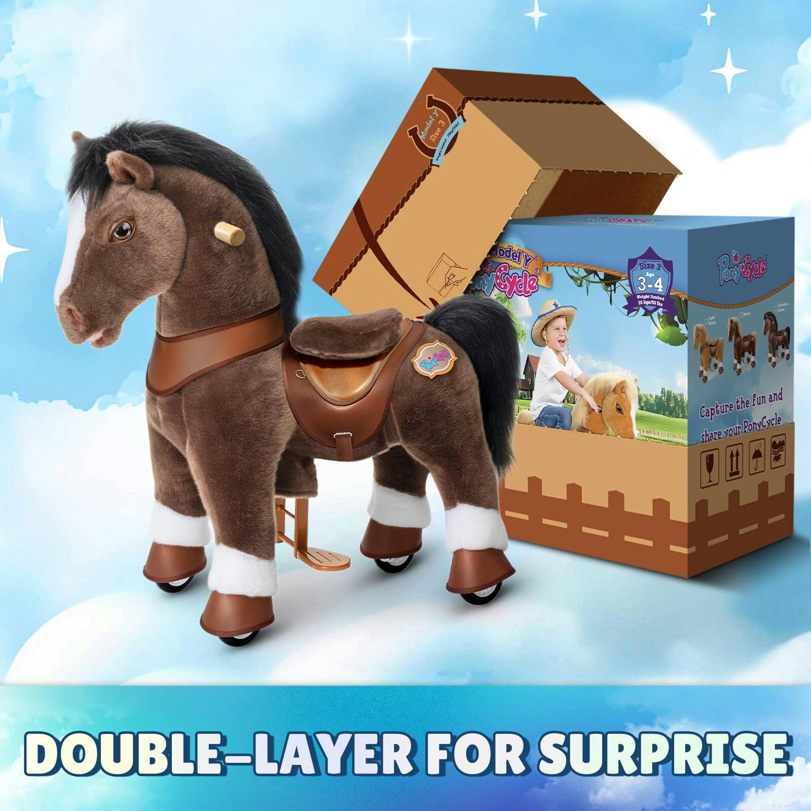 Model Y® Horse Ride-On Toy Age 4–7 – Chocolate Brown
