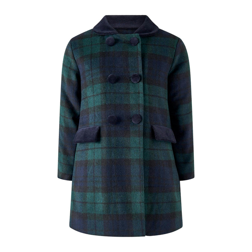 Blackwatch Velvet Trim Coat