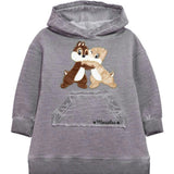 Grey Chipmunks Hoodie Dress