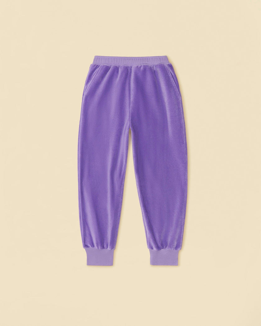 Velour Weekend Jogger in Violet