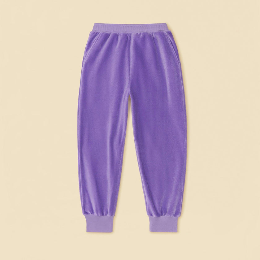 Velour Weekend Jogger in Violet