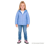 Reversible Color-Changing Puffer Jacket | Blue Floral