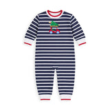 Stripe Knit Longall with Golf Cart & Christmas Tree