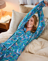 Must Love Dogs - Organic Pima Modal Knit Long PJ Set - Cerulean