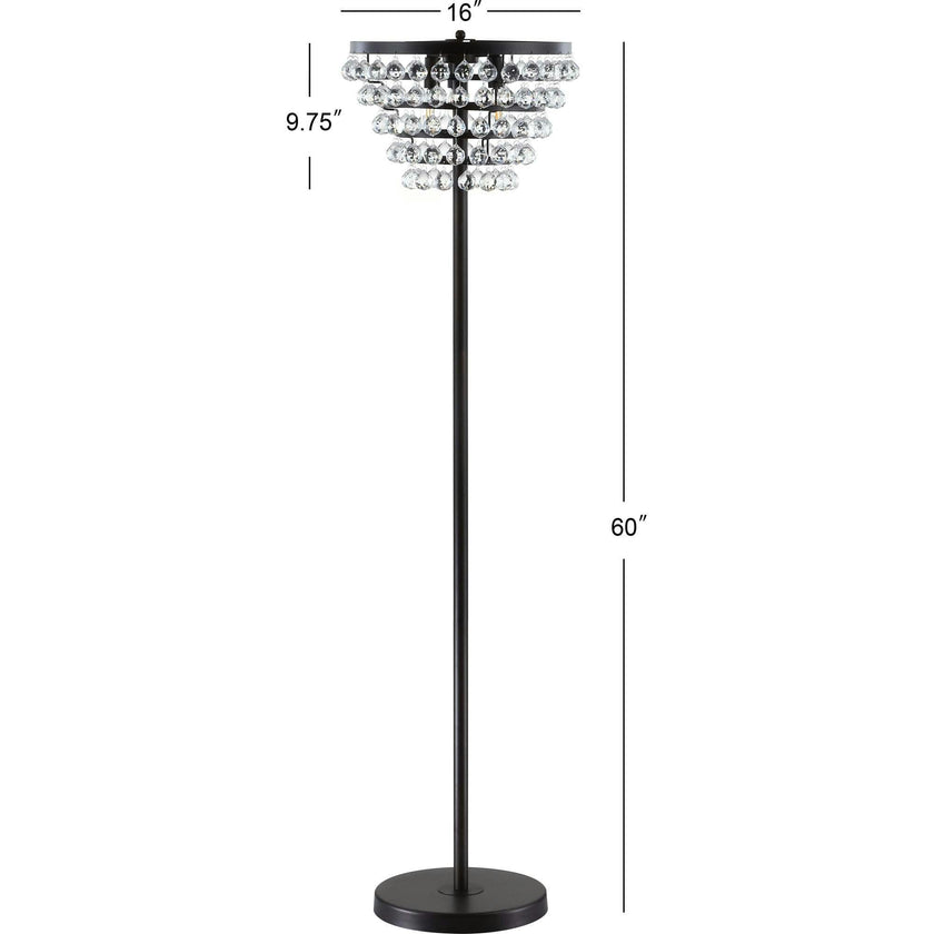 Jemma 60" Crystal/Metal LED Floor Lamp