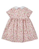 Floral Dress With Embroidered Collar