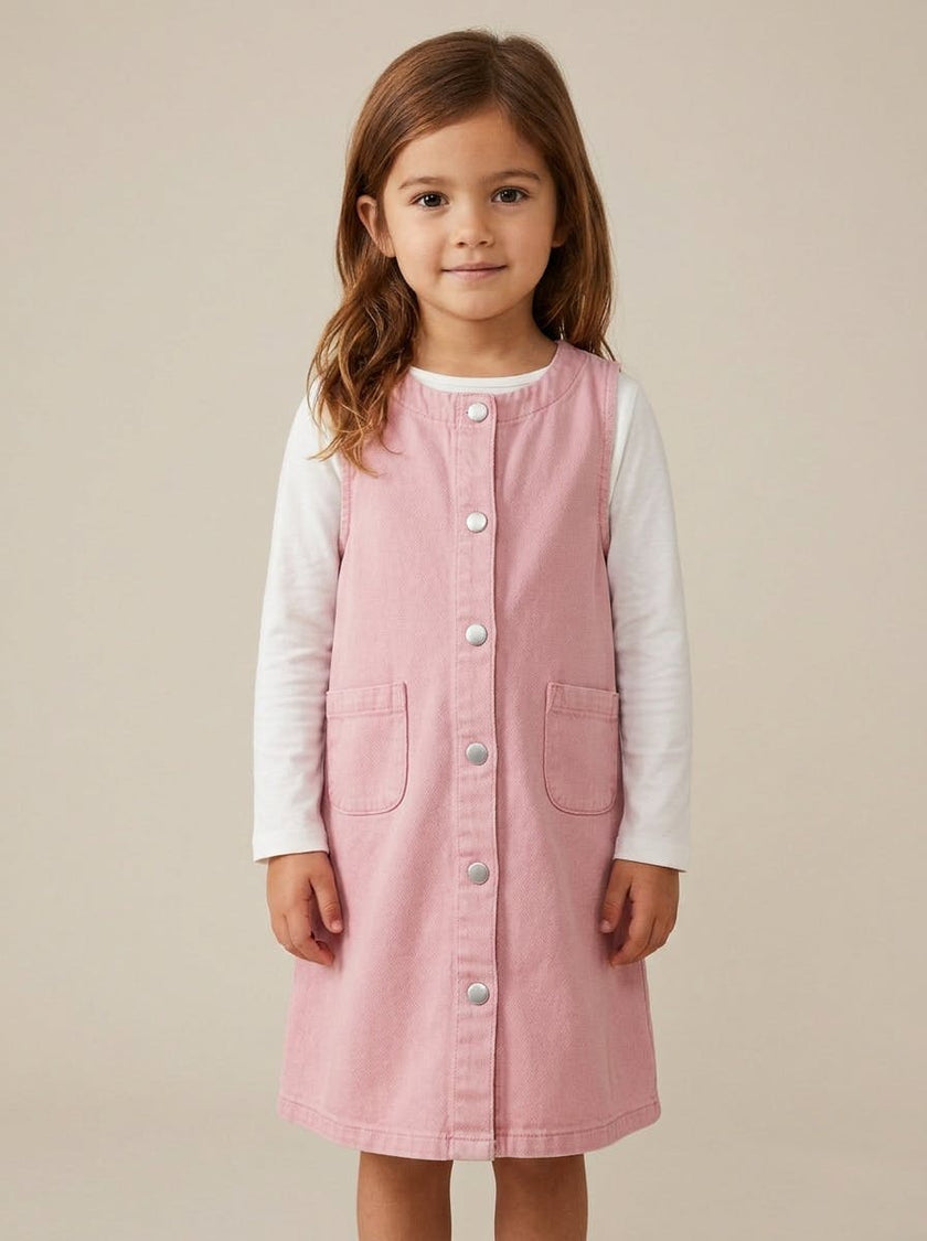 Girls Washed Denim Jumper