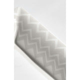 Tray Zig Zag Rectangular Large In Luxury Box White 8.5" X 6.75"