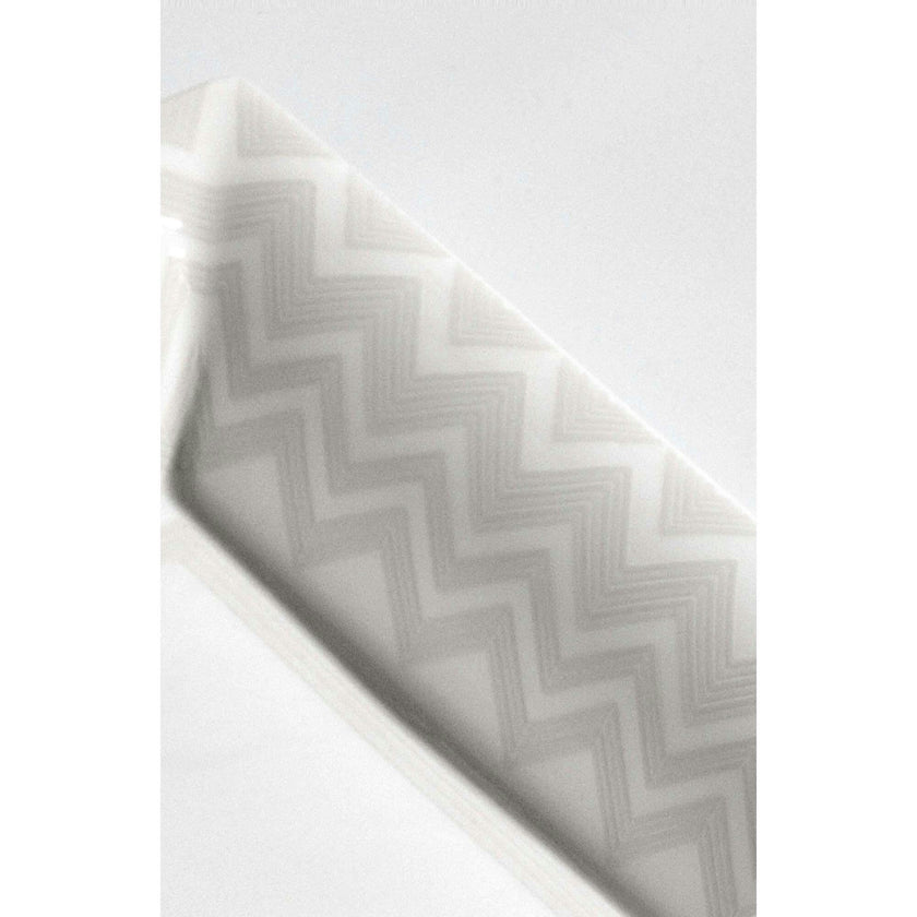 Tray Zig Zag Rectangular Large In Luxury Box White 8.5" X 6.75"