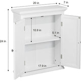 Glancy Wooden Wall Cabinet with Shutter Doors