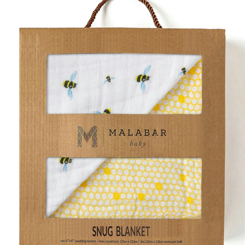 Organic Muslin Four-Layer Reversible Snug Blanket