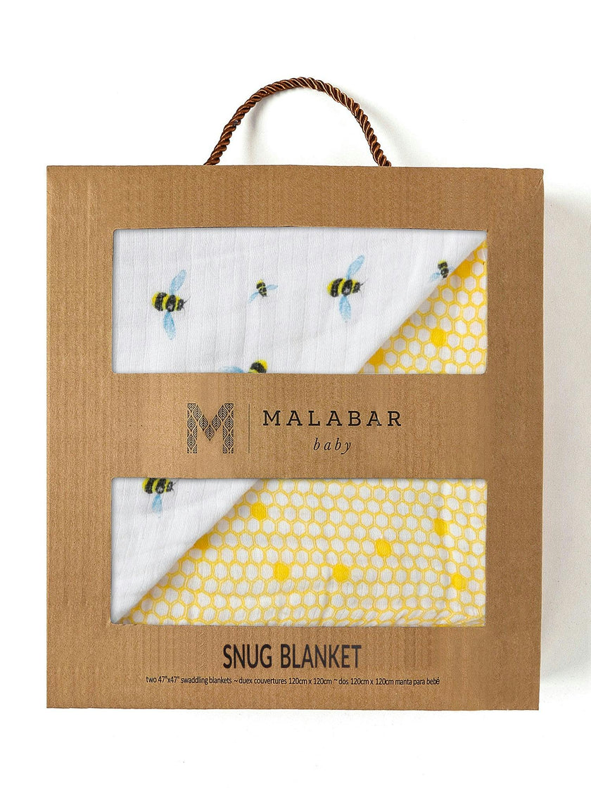 Organic Muslin Four-Layer Reversible Snug Blanket