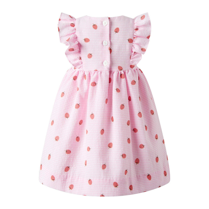 Strawberry Gingham Sundress & Hat