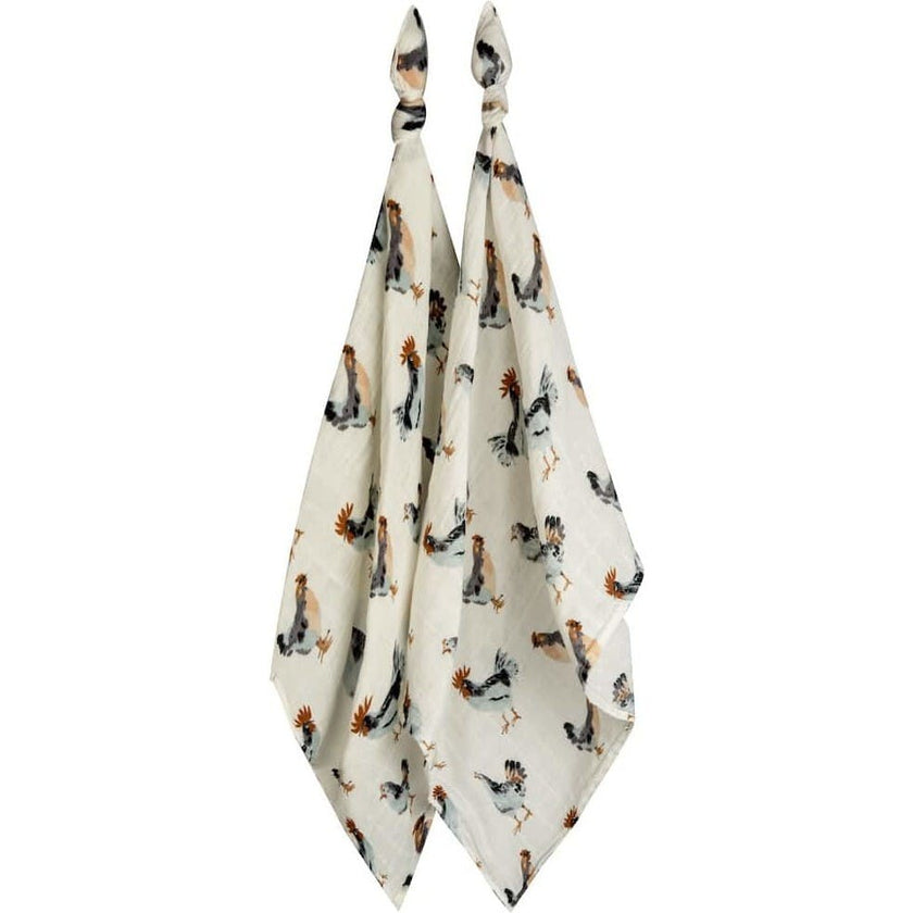 Organic Cotton Muslin Two-Piece Burp Cloth Set