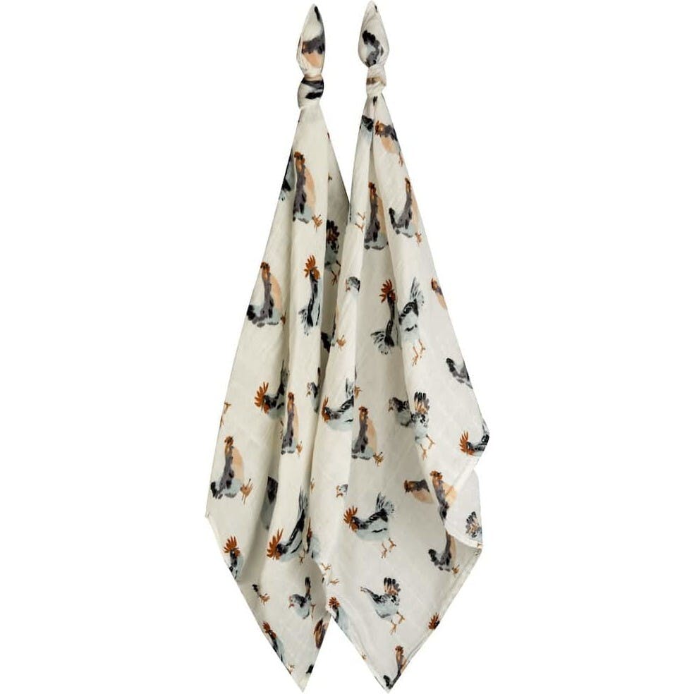 Organic Cotton Muslin Two-Piece Burp Cloth Set