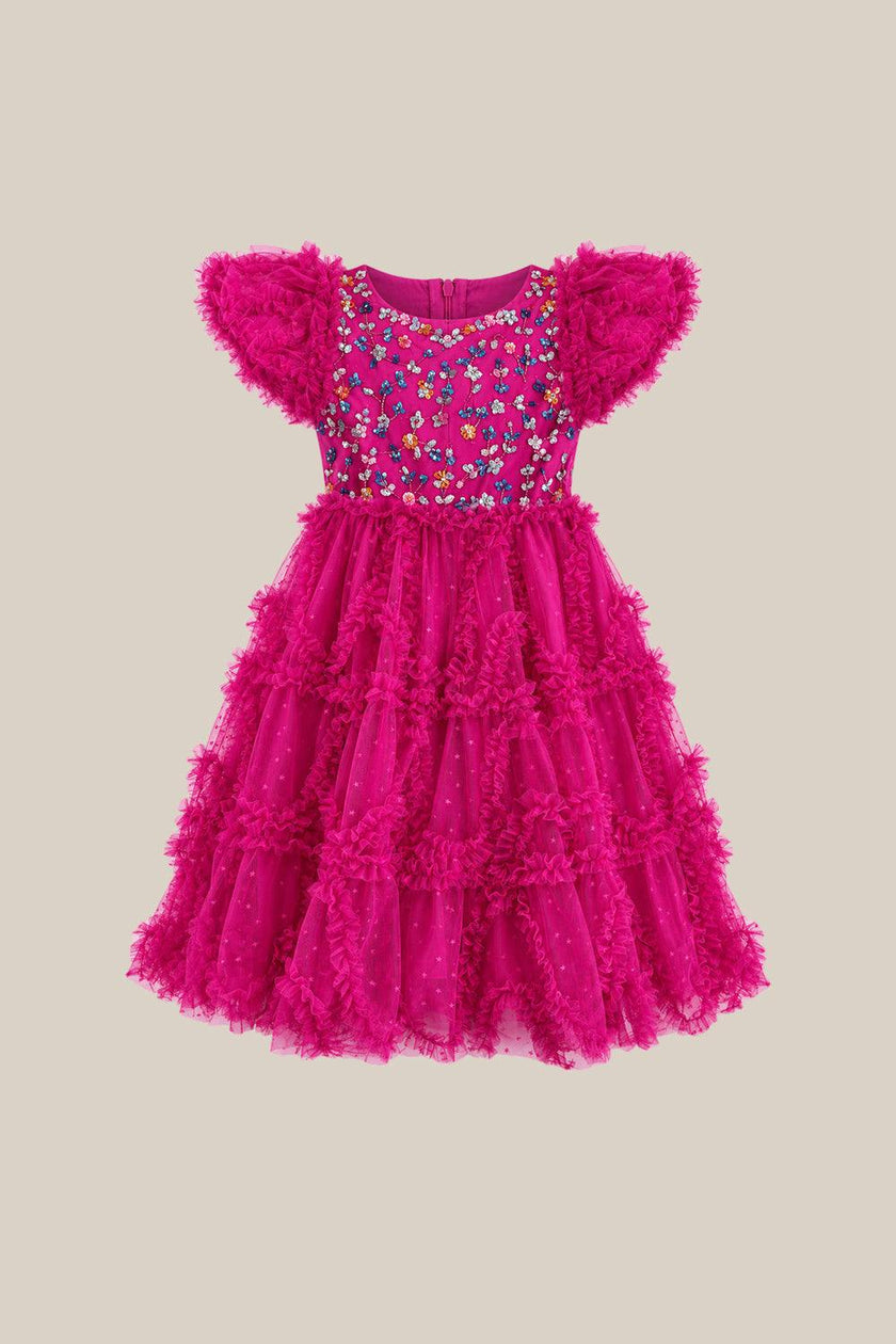 Mini Cressida Dress in Merry Magenta