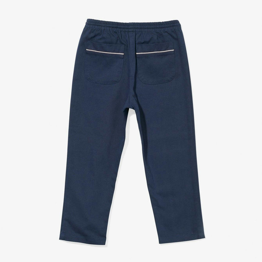 Bowie Pant, Navy with Cloud Drawcord