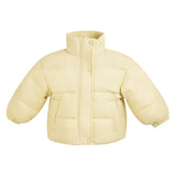 Yellow Hooded Puffer Jacket