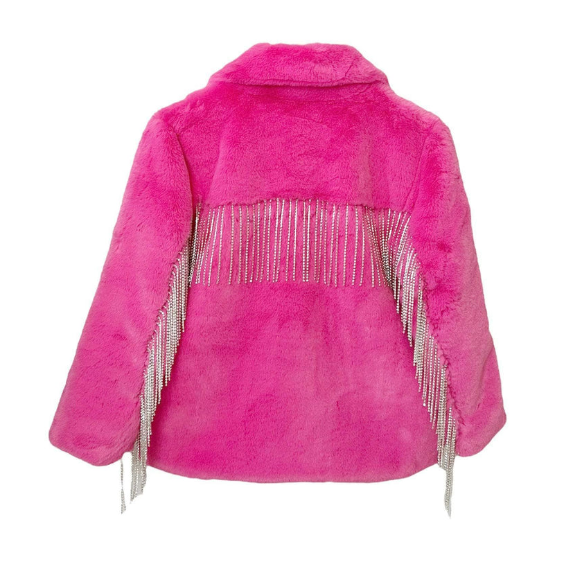 Elle Crystal Faux Fur Coat