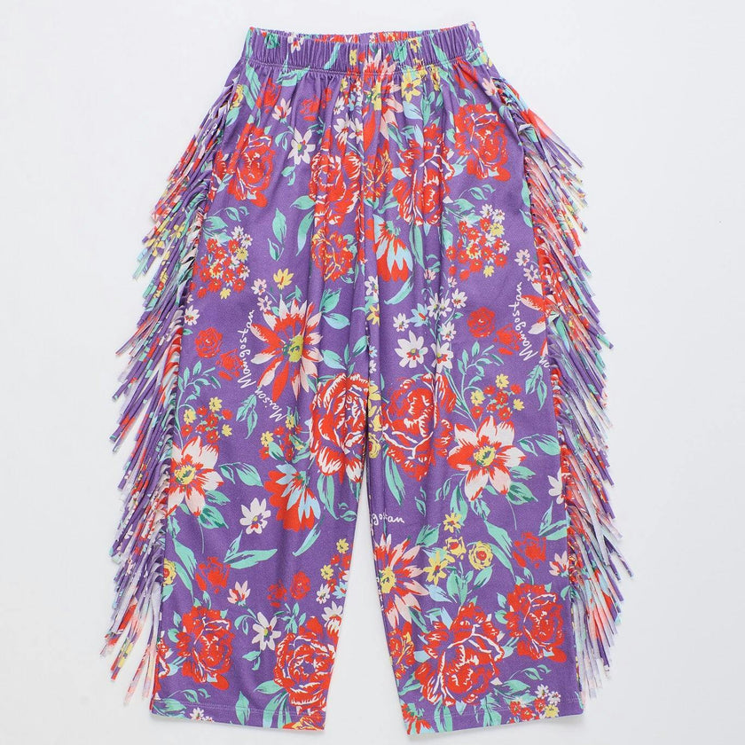 BEVERLY FRINGE PANTS DEEP LAVENDER