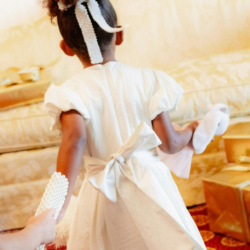 Mini Wrenley Dress in Cream Taffeta