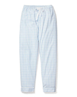 Men's Twill Pajama Pant in Light Blue Gingham
