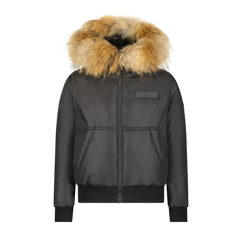 Boys Kangaroo Bomber - Black