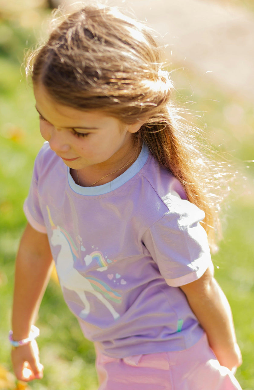 Girls Rainbow Unicorn T-Shirt