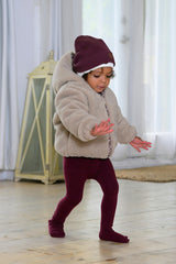 Teddy Bomber - Light Brown/Leopard