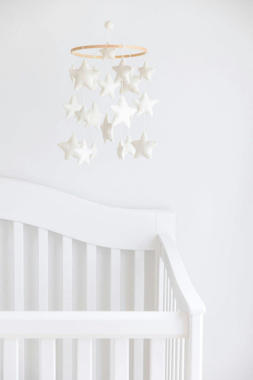 Stars Crib Mobile (White)