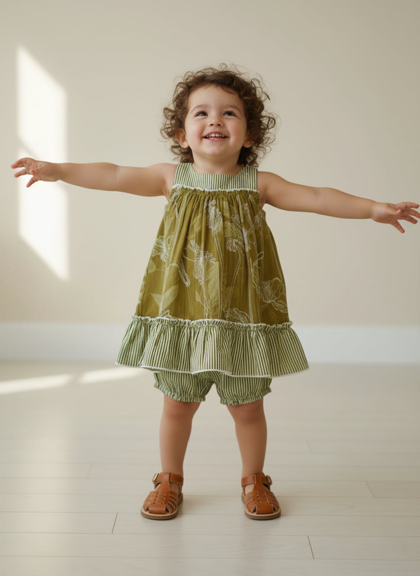 Yana Swing Dress Green