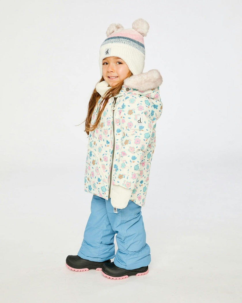 Baby Two Piece Snowsuit White With Floral Print