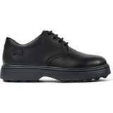 Kids Norte Leather Lace-Up Shoes, Black