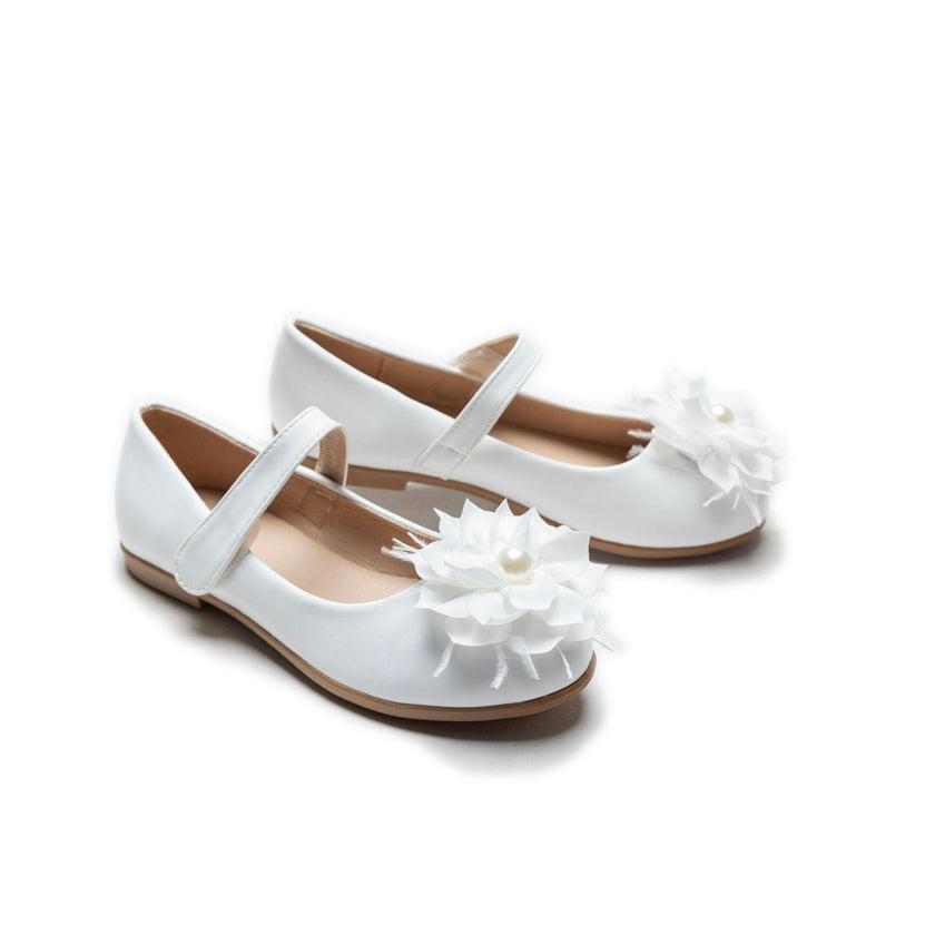 White Dahlia Flower Flats