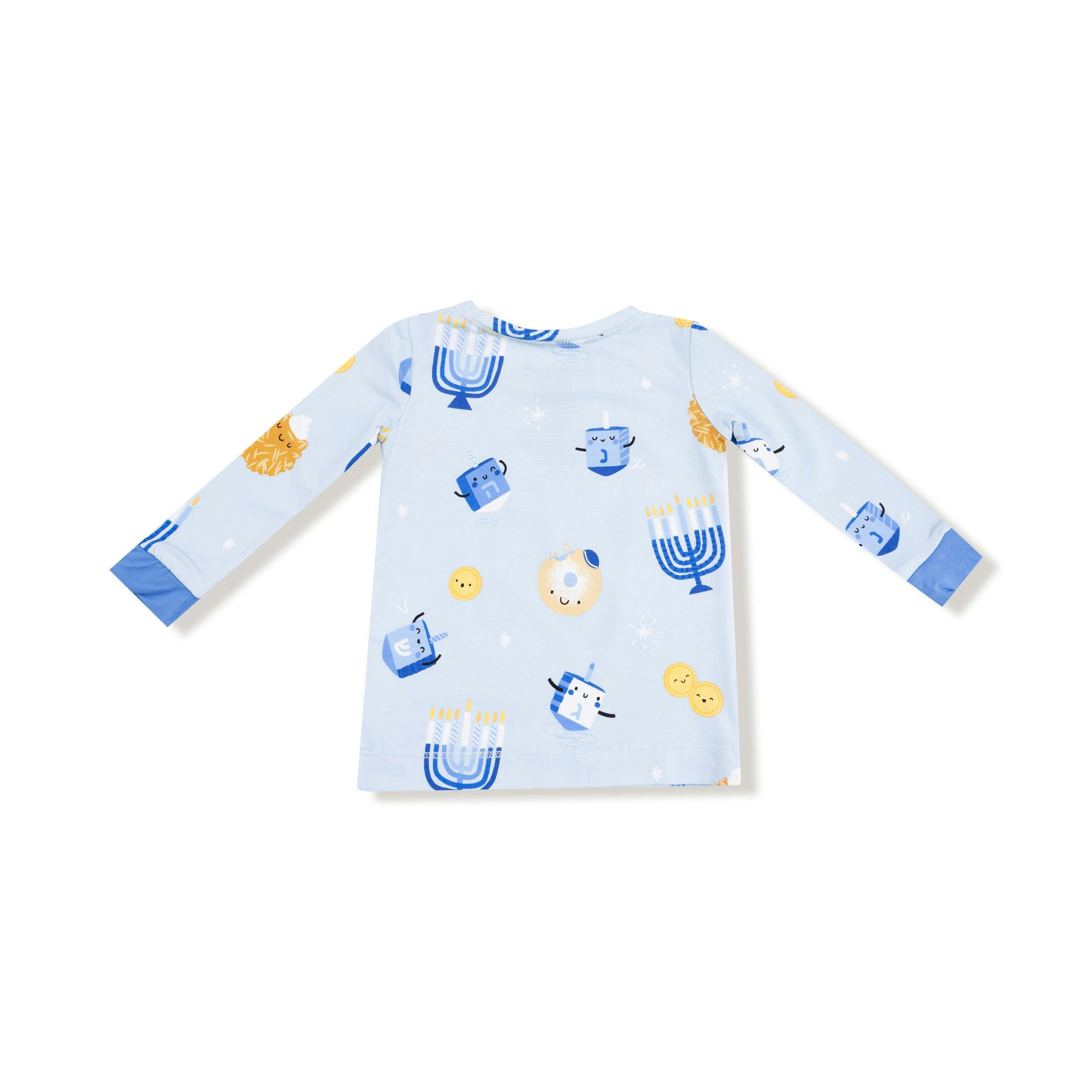 Hanukkah - Blue - Long Sleeve Loungewear Set