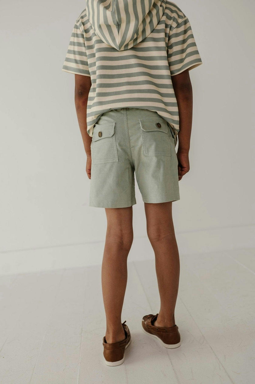 Boys Corduroy Shorts in Desert Sage