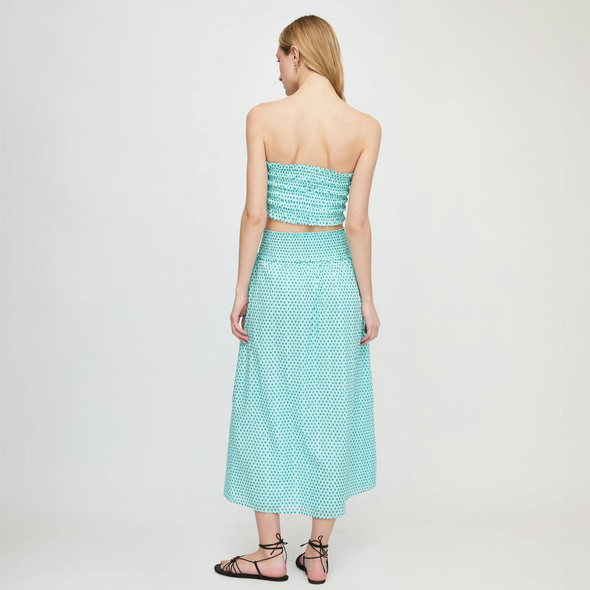 The Delphine Nap Skirt - Teal Poppy Half Drop