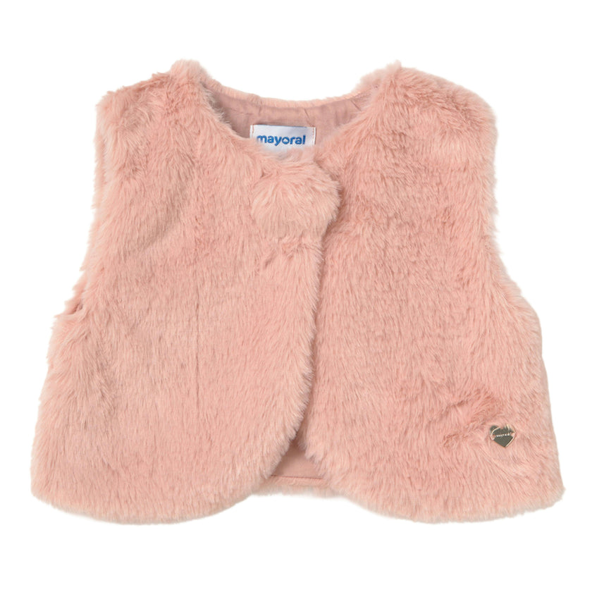 Pink Faux Fur Vest