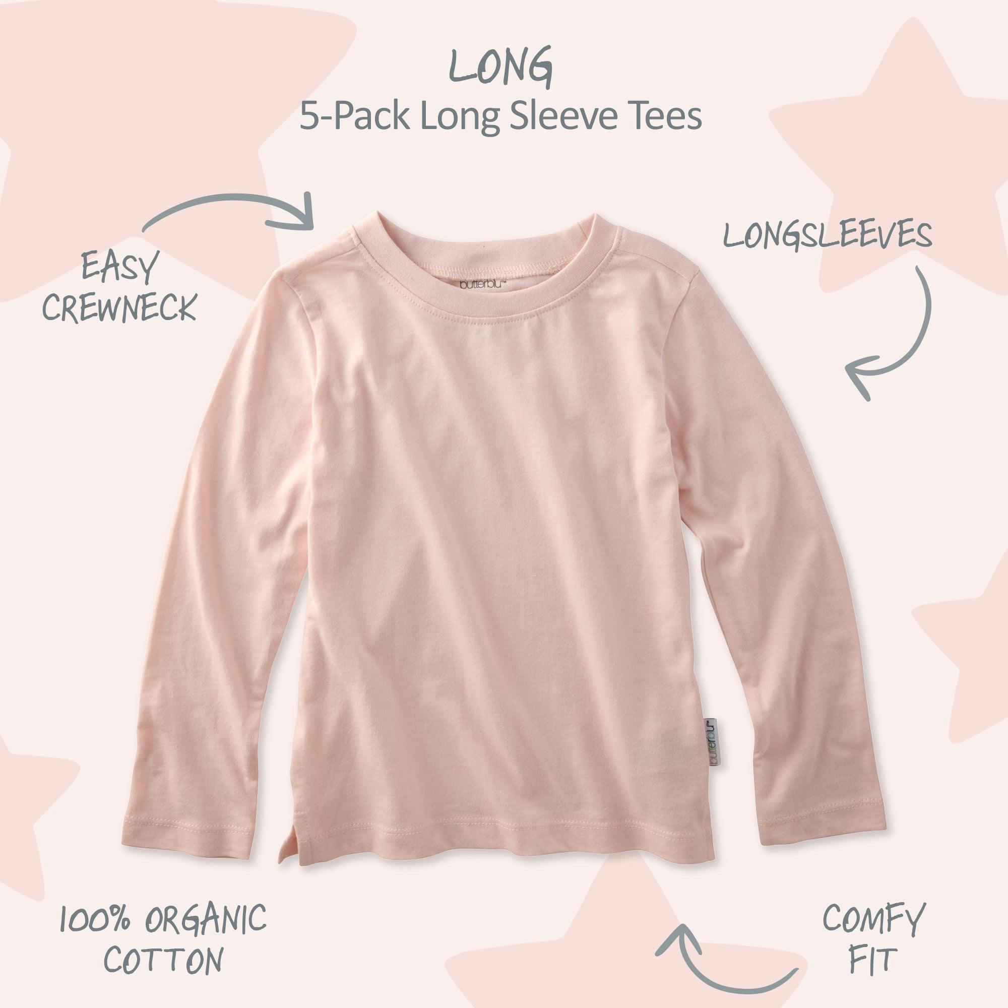 LONDON 10-Pack Toddler Long Sleeve T-Shirts