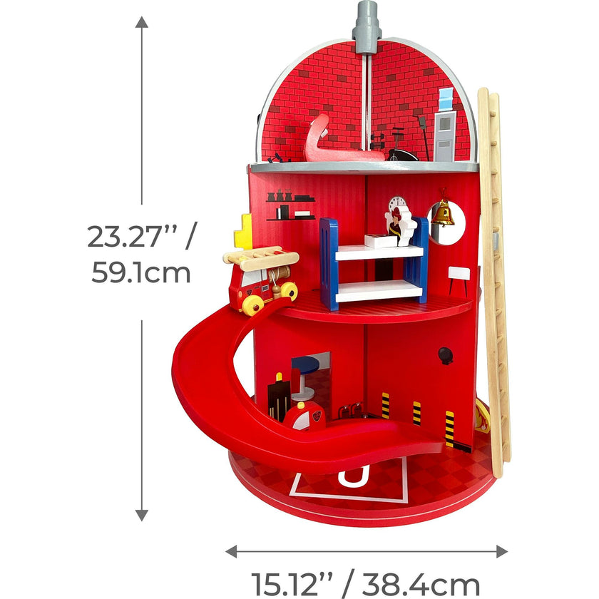 3-Story Fire Station Playset with 25 Figurines and Furnishings